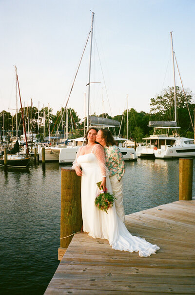 LGBTQ couple on their wedding day in annapolis MD