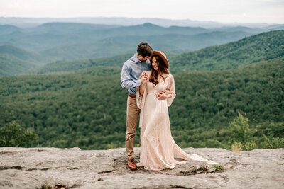 Bride and groom getting married in Great Smoky Mountains