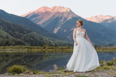Read about tips for finding the perfect elopement or adventure wedding dress