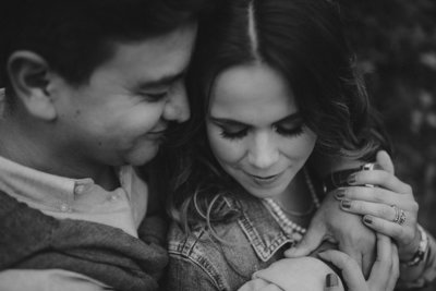 9Maryland-Outdoor-Maternity-Cylburn-Arboretum-Floral-Dress-Couple-Fall