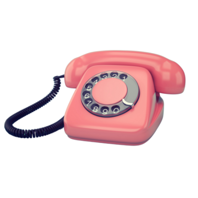 Retro style pink telephone