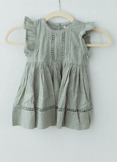 sage green cap sleeves for little girls