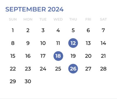 September 2024 DCA Dates - create online course