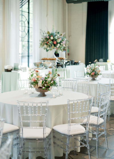 Wedding at The Farrell with colorful florals in Birmingham, AL