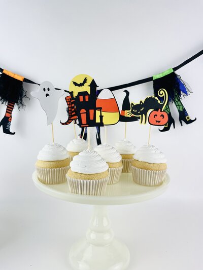 Halloween cupcake toppers spooky