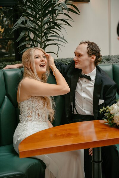 romantic bride and groom photos