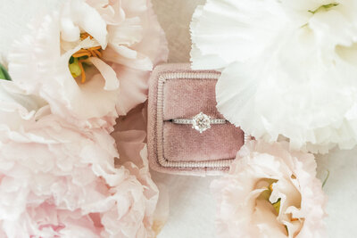 Engagement ring and flowers for brand design