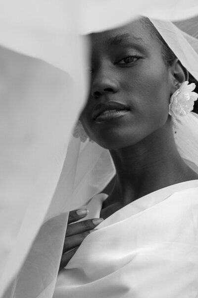 Beautiful portrait of bride at Montana wedding venue 
