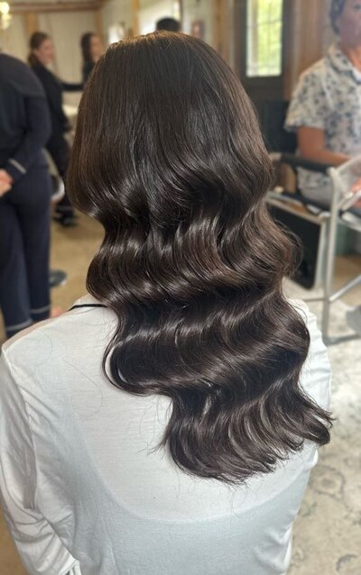 nashville hairstylist glam waves bridal hair