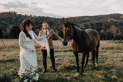eclectic wedding set in the Yarra Valley