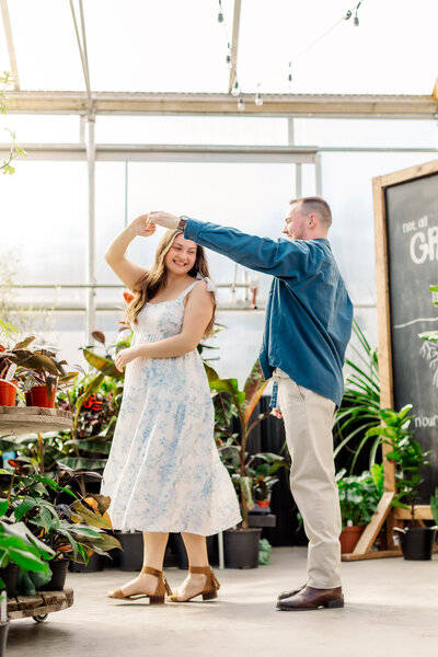 green house engagement session