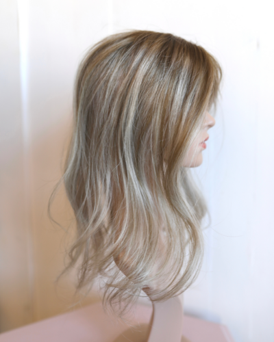 Ashy Blonde Topper 1 Calgary wig customization