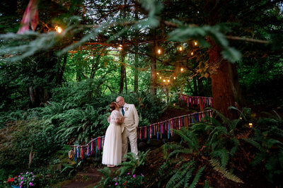 a smoky sparkler exit at the end of the wedding at ainsworth house