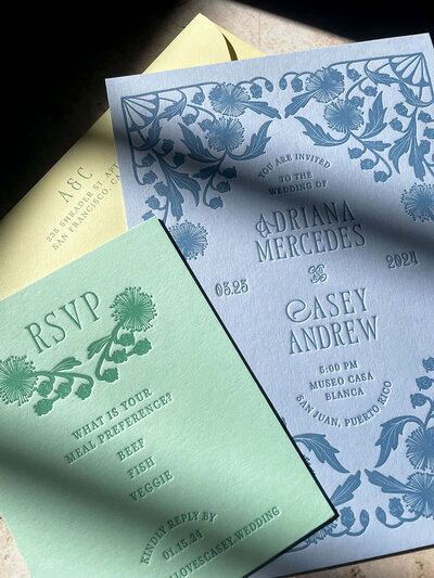 Chicago Suite: Semi-custom letterpress save the date invitations