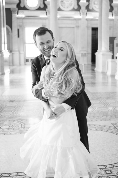 Engagement portrait on steps