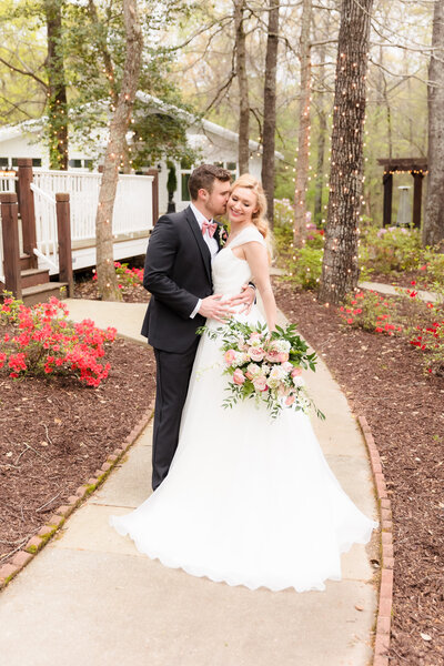 Wedding Portrait in front of the Grand Holland Estate in Greenville SC