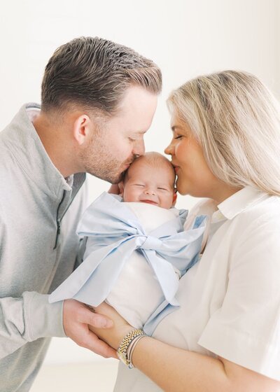 Dallas newborn photography studio photoshoot of baby boy