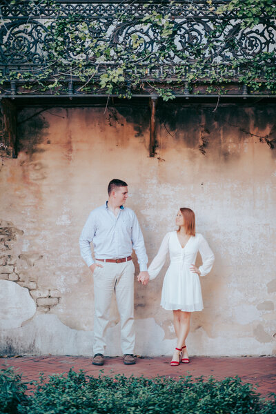 engagement bride and groom savannah georgia wormsloe