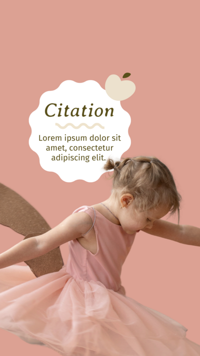 Template de post Instagram "citation" crée pour Pom de rinette  par le Studio youmé, graphisme en Vendée.