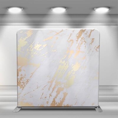 Marbled gold and white photo backdrop