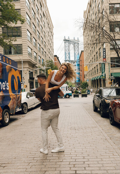 couple standing in Italian road