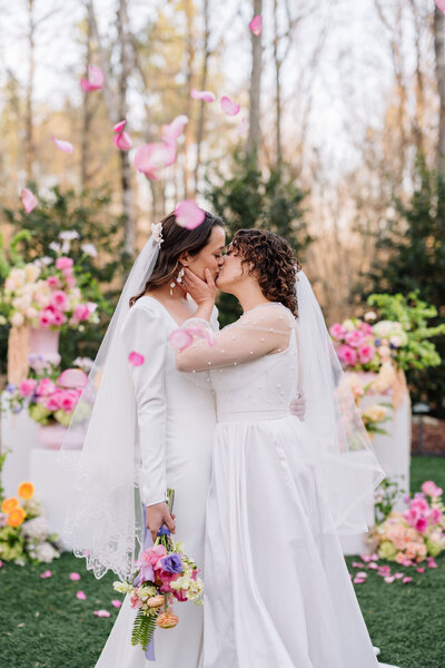 LGBTQ brides at Carolina Grove wedding planned by Bianca Nichole and Co