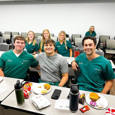 group of medical students in classroom