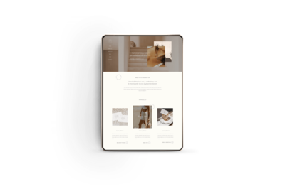 Minimal Showit website template Wabi Sabi