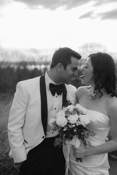 bride and groom fun photo