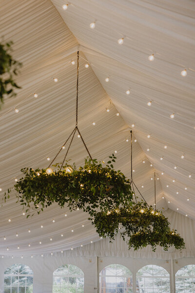 Idaho mountain wedding at Sun Valley Resort, inside the reception tent at Trail Creek Cabin