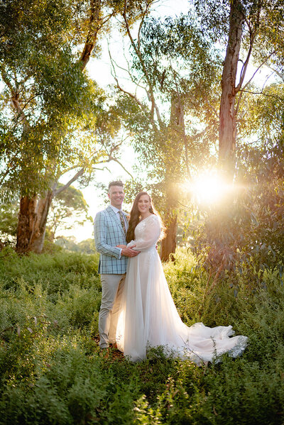 Werribee couple Alexandra and Andrew during their wedding at Shadowfax Wines.