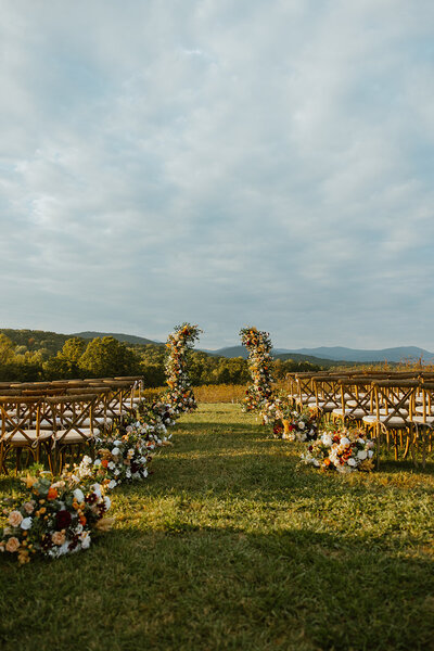 wedding floral arch aisle atlanta georgia