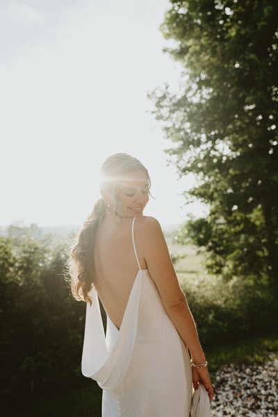 bride and groom kissing 