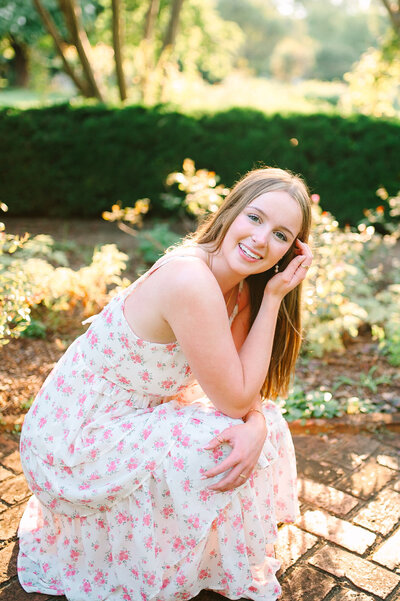 Senior Girl with hands in her hair
