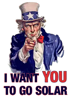 uncle sam "i want you to go solar"