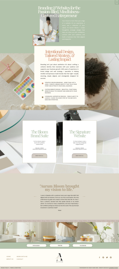 brand and website design for minimal creative design studio and boutique agency, women business owner and entrepreneur