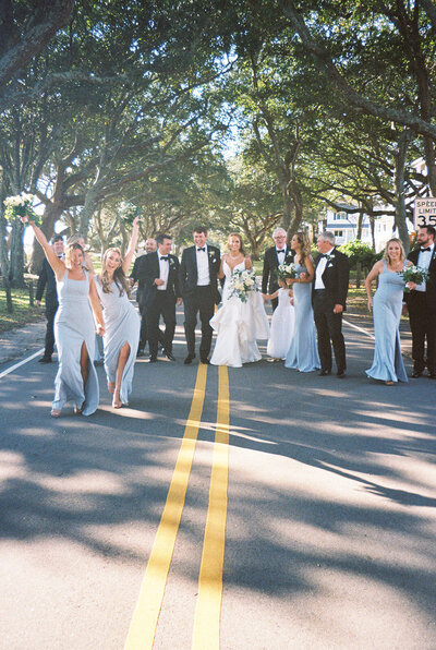 film photo of bridal party by raleigh wedding photographer Laura