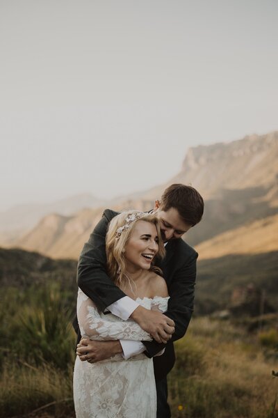 An elopement in Pedernales Falls State Park