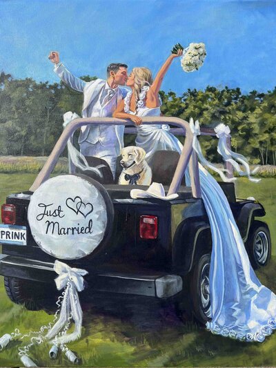 Live wedding painting in Red Wing Minnesota