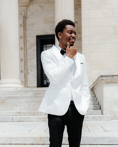 Groom starring at his bride as she walked down the aisle.