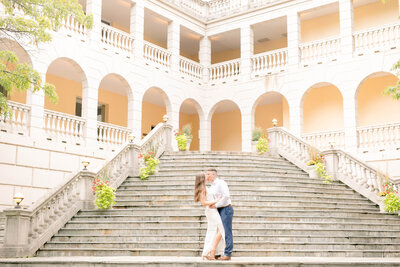 Northern Virginia Wedding Photographer takes a photo of a couple at Airlie 