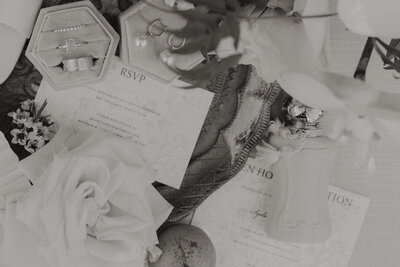 The bride and her closest friends sharing a special moment before the ceremony. A luxury wedding day captured in a timeless, light-filled portrait.