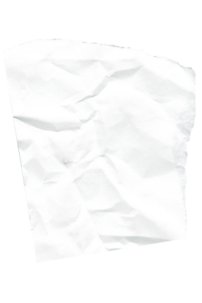 White piece of ripped paper