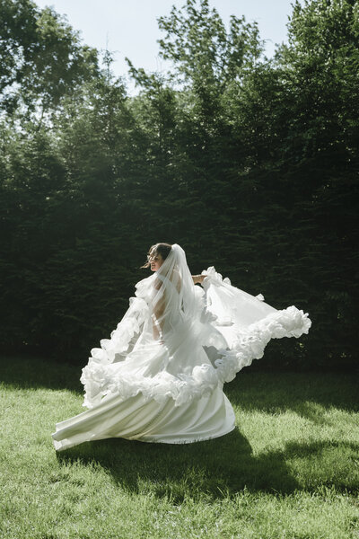 indian bride with florals