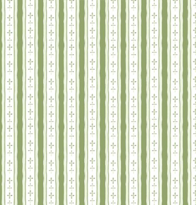 Textiles by Smith Floral Etripe_Green