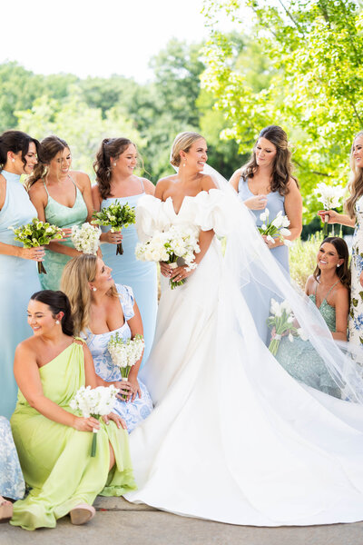 Fun bridal party photo at Alabama wedding