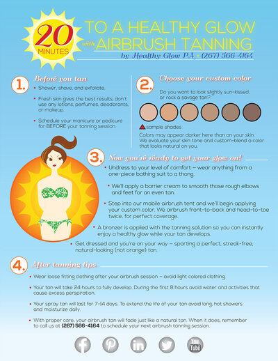 Infographic design on tanning salon. Make by Ellen Morse, Buffalo illustration design