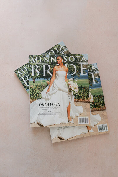 Minnesota Bride Jennifer Sanders Photography Published in Magazine 2025