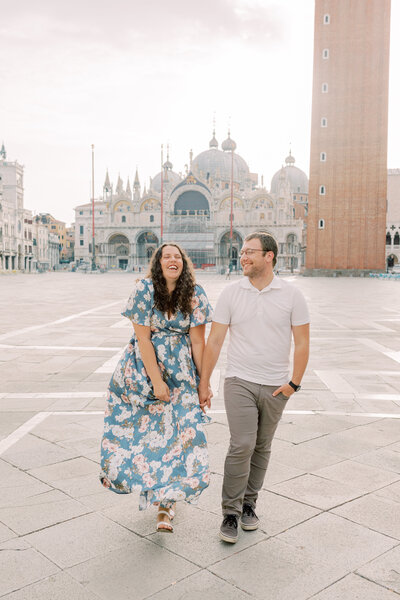 monterey wedding photographer and her husband in italy