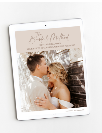 All-in-one wedding planning resource by Tiffany Hensley on an ipad.